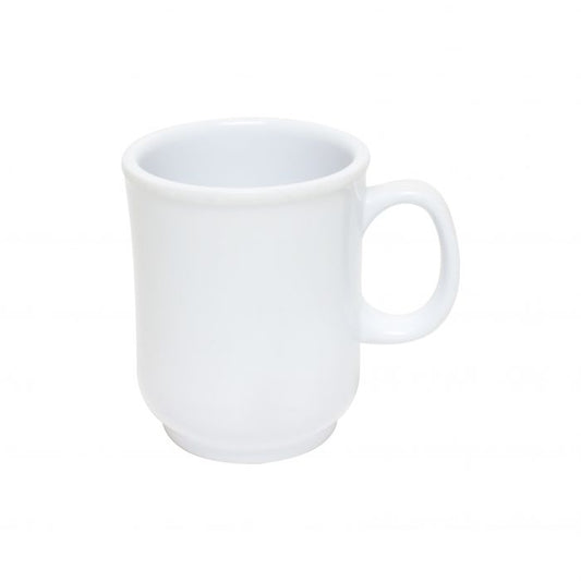 Thunder Group Bulbous Mug 6/Pcs is suitable for everyday dining. It has a high-temperature tolerance which makes it perfect choice to serve steaming hot chocolate, tea, or coffee. Designed with a comfortable handle, this 8 Oz ivory bulbous mug provides a secure grip. It will go well with a lot of table settings. Being made from melamine this mug is shatterproof and can handle frequent use without getting scratched. 