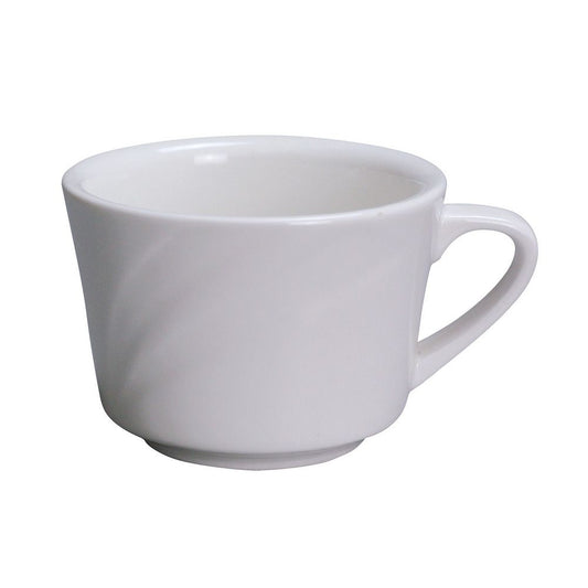 Yanco Coffee/Tea Cup MM-1 delivers both durability and elegance, making it a must-have for any café, bakery, or dining hall. Designed with a rolled rim and a comfortable finger-loop handle, this cup ensures an enjoyable drinking experience for your guests. Its high-quality porcelain construction offers better chip resistance than traditional ceramic, ensuring long-lasting use in busy establishments.