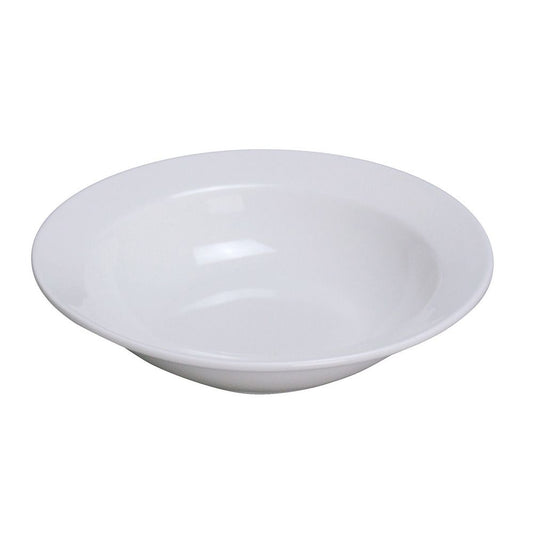 Yanco Grapefruit Bowl MM-10 is a versatile and stylish choice for serving fresh citrus fruits, salads, and more. Crafted from durable bone-white porcelain, this deep round bowl features a wide rim for easy handling and a sleek wave-inspired design. Its dishwasher, freezer, and microwave-safe construction make it a practical addition to any dining establishment. Perfect for diners, restaurants, hotels, and catering companies.