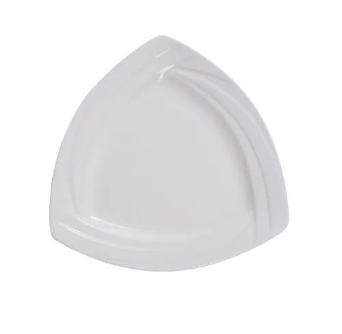 Yanco Triangle Plate MM-10-TR is an elegant and reliable addition to your tableware collection. Crafted from high-quality porcelain with a stylish glaze finish, this plate offers excellent durability and resistance to temperature effects. Its unique triangular shape adds a modern touch to any table setting, making it perfect for serving appetizers, desserts, sushi, and hot meals. 
