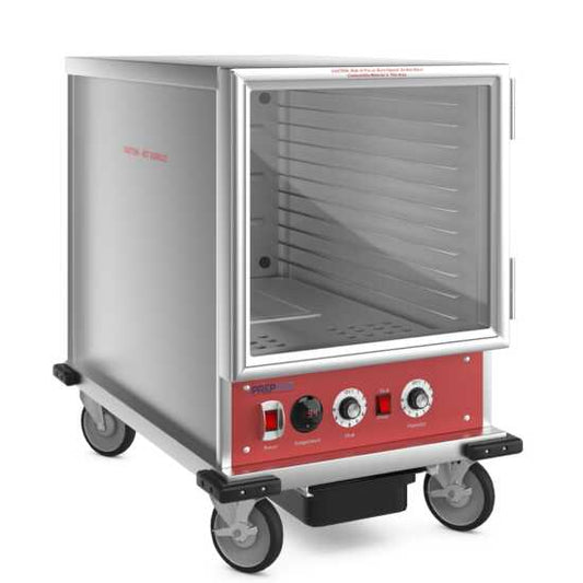 Prepline MPN1812 Undercounter Half Size Non-Insulated Heater Proofer with Clear Door, ideal for compact spaces in bakeries and kitchens, maintaining warmth and proofing dough efficiently.
