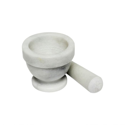 Thunder Group Marble Grinder is a durable and elegant kitchen tool designed to enhance food preparation with traditional grinding methods. Crafted from solid marble, this mortar and pestle set features a 3-inch diameter and a bowl-style design that provides a stable base for grinding. The naturally cool and non-porous marble surface ensures flavors remain pure and untainted by previous ingredients. 