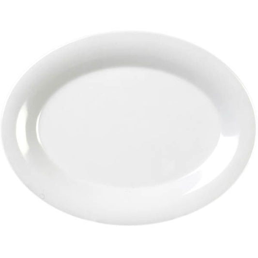 Yanco Oval Platter MS-212WT is performed in stylish white color, it can be used for serving vegetables, cold cuts, fresh greens or Asian appetizers. Manufactured from durable and reliable melamine, this dinnerware is popular for being unbreakable and affordable at the same time. Thanks to the stylish Milestone collection, these platters will perfectly fit any establishment design. They will always look nice in your cafe, restaurant or catering events.