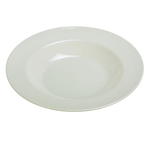 Yanco Pasta Bowl MS-5811IV It is made from durable and reliable melamine material, which makes the bowl look like ceramics. You can use these unique round bowls to serve such dishes like pasta, miso soup, noodles or salads. Thanks to the elegant Milestone collection style, the bowl will perfectly fit any food-serving establishment design. Performed in oriental style, such melamine tableware is an ideal solution for those who choose high-quality, durable and affordable dinnerware.