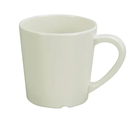 Yanco Cup/Mug MS-9018IV Made from the long-lasting and high-quality melamine material these mugs look like ceramics. You can serve any cold or hot drinks in these cups - coffee, tea, cocoa, etc. These ivory mugs will perfectly fit any establishment design. Thanks to the appearance, they will always look stylish in your cafeteria, restaurant or catering events. The popular volume and sizes of the mug allow you to easily serve the right amount of drink. 