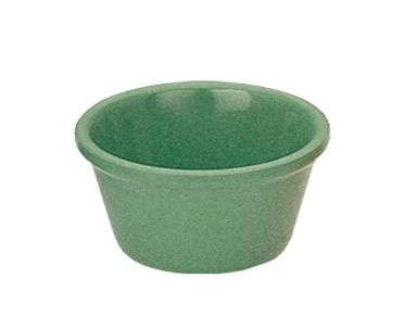 Yanco Smooth Ramekin NC-538GR These green ramekin dishes are made from high-quality melamine material, that makes its dinnerware look like ceramics. These Milestone collection ramekins are commonly used for preparing and serving individual portions of a variety of dishes like creme brulee, cheese or egg dishes, macaroni and cheese, french onion soup and other food. These ramekin dishes would be perfect for your fine-dining restaurant, catered events, outdoor dining area or even hotels.