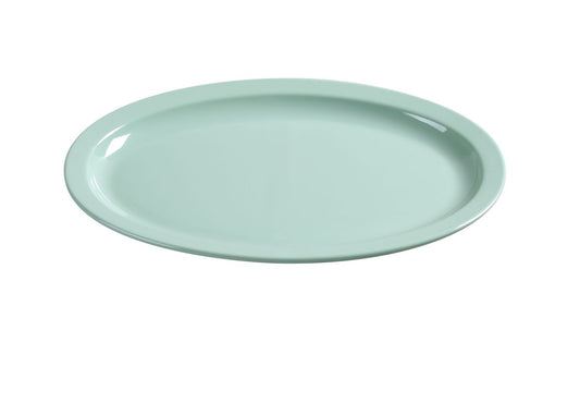 Yanco Oval Platter NS-512G Performed in stylish green color, it can be used for serving turkey, vegetables, cold cuts or Asian appetizers. Manufactured from durable and reliable melamine, this dinnerware is popular for being unbreakable and affordable at the same time. Thanks to the stylish Nessico collection, these platters will perfectly fit any establishment design.