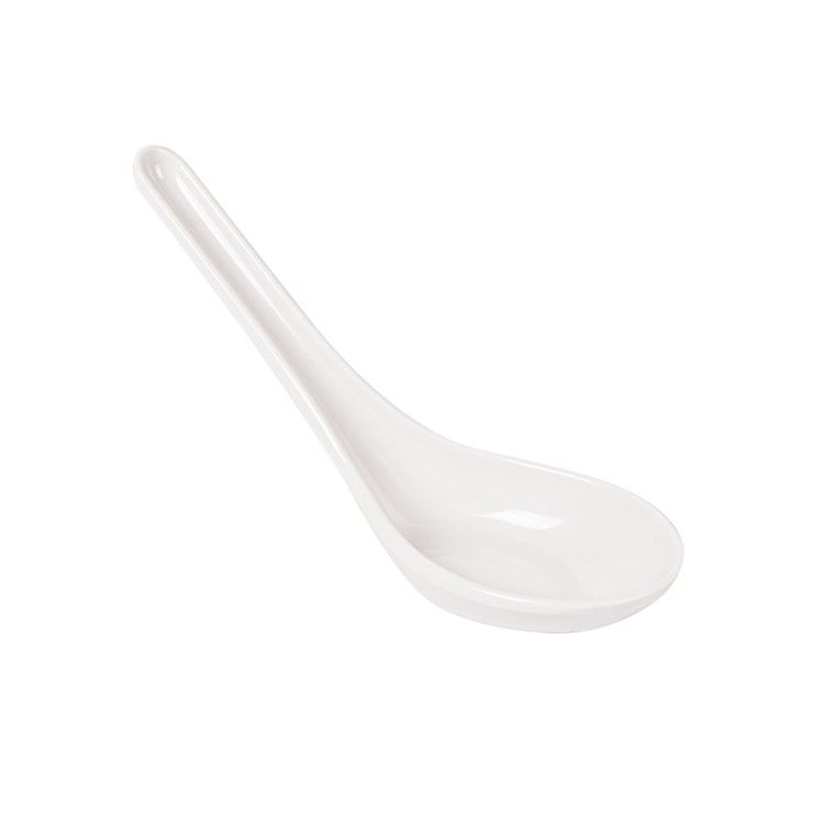 Yanco Soup Spoon LG-7003W A great, extra-strong and affordable tableware solution for your food-serving establishment. Made from the high-quality melamine, the spoon doesn't bend or scratch. Melamine also makes the spoon look like handmade ceramics. These spoons are ideal for soups, desserts or appetizers. These Asian style spoons can become a great addition to your melamine tableware collection. They have a stylish appearance and will perfectly fit most of the establishments' interiors. 