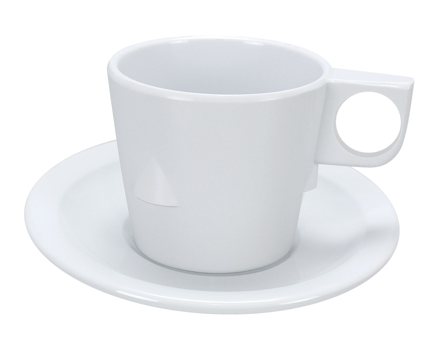 Yanco Stackable Bulbous Cup NS-9011W Made from the long-lasting and qualitative melamine these cups look like ceramics. The material is BPA free, so it doesn't contain any harmful substances. You can serve any cold or hot drinks in these cups - coffee, tea, cocoa, etc. These cups will perfectly fit any establishment design. Thanks to the elegant coupe shape, they will always look stylish in your cafeteria, restaurant or catering events.