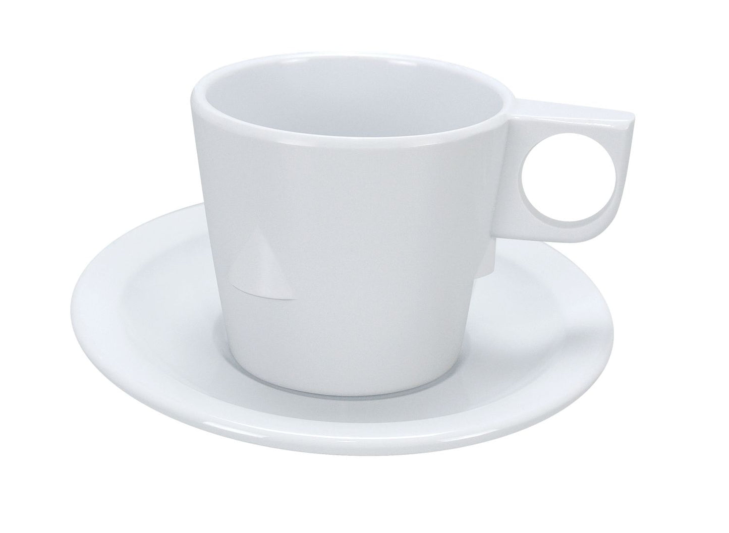Yanco Saucer NS-9012W is a perfect match to Coupe melamine cups that will make your table setting complete and more sophisticated. Thanks to the durable melamine material that has an unbreakable structure, this saucer is a reliable option for your food-serving establishment. It can be used in restaurants and catered events, outdoor dining areas, diners and cafes, and even hotels and poolside parties.