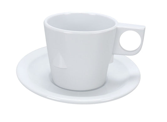Yanco Saucer NS-9012W is a perfect match to Coupe melamine cups that will make your table setting complete and more sophisticated. Thanks to the durable melamine material that has an unbreakable structure, this saucer is a reliable option for your food-serving establishment. It can be used in restaurants and catered events, outdoor dining areas, diners and cafes, and even hotels and poolside parties.
