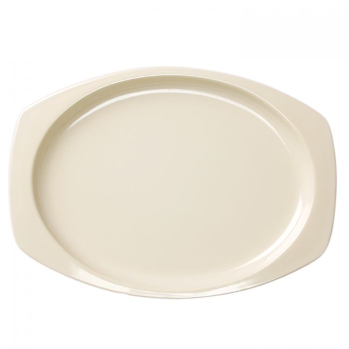 Thunder Group Rectangular Platter 6/Pcs would be a useful item in your tableware collection. This rectangular platter looks like a tray, so you can use it to serve all kind of dishes. It will help you to present baked goods, pasta, salads, desserts, seafood, and more. Its wide edges will provide a good, firm grip for secure handling. All items from Nustone collection have an elegant appearance. The Western Nustone Tan tableware features a creamy beige color.