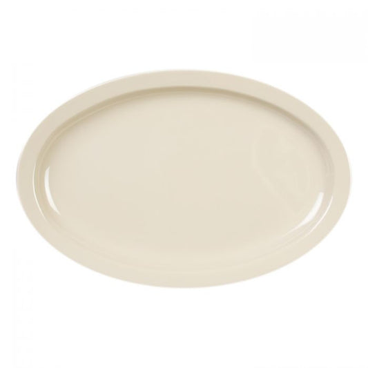 Thunder Group Narrow Rim Platter 6/Pcs is perfect for serving salads, pasta, baked goods or sides. Even sliced fruits, vegetables, and sandwiches will look like an exquisite dish on a narrow rim platter like this. All items from Nustone collection have an elegant appearance. The Western Nustone Tan tableware features a creamy beige color. 