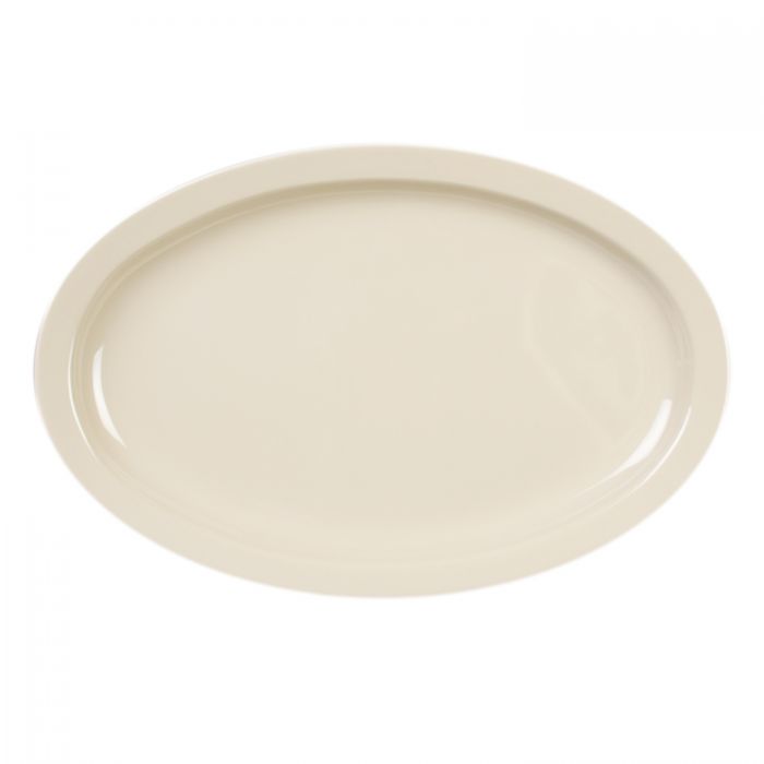 Thunder Group Narrow Rim Platter 6/Pcs is perfect for serving salads, pasta, baked goods or sides. Even sliced fruits, vegetables, and sandwiches will look like an exquisite dish on a narrow rim platter like this. All items from Nustone collection have an elegant appearance. The Western Nustone Tan tableware features a creamy beige color. 