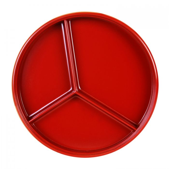Thunder Group Deep Divided Server 6/Pcs is ideal for serving food at a canteen, buffet, school, daycare center, long-term care facility, or catering events. Such deep red server designed to help you present assorted snacks, portion-controlled meals, or for separating gravy/sauces. All items from Nustone collection have an elegant appearance. The Western Nustone Red tableware features a deep red color. 
