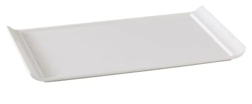 Yanco Rectangular Display Plate OK-1313 It is made from durable and reliable melamine material, which makes the plate look like ceramics. You can use this stylish plate to serve any dish you want. For example, you can use it for serving sushi, salads, side dishes, or other Asian cuisine appetizers. The Osaka collection has an elegant and stylish design. Performed in white color, it will perfectly fit any restaurant environment. 