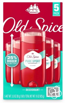 Old Spice Pure Sport deodorant stick, 85 g, offering long-lasting freshness and sporty scent for all-day odor protection.