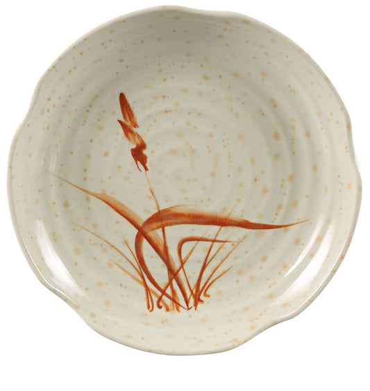 Yanco Lotus Shape Plate OR-1816 It is made from durable and reliable melamine material, which makes the plate look like ceramics. You can use this stylish plate to serve any dish you want. For example, you can use it for serving sushi, salads, side dishes, or other meals. The Orchis collection has an elegant and stylish design. Whether it's an Italian, Japanese or American cuisine, it will subtly emphasize the atmosphere of your establishment. 