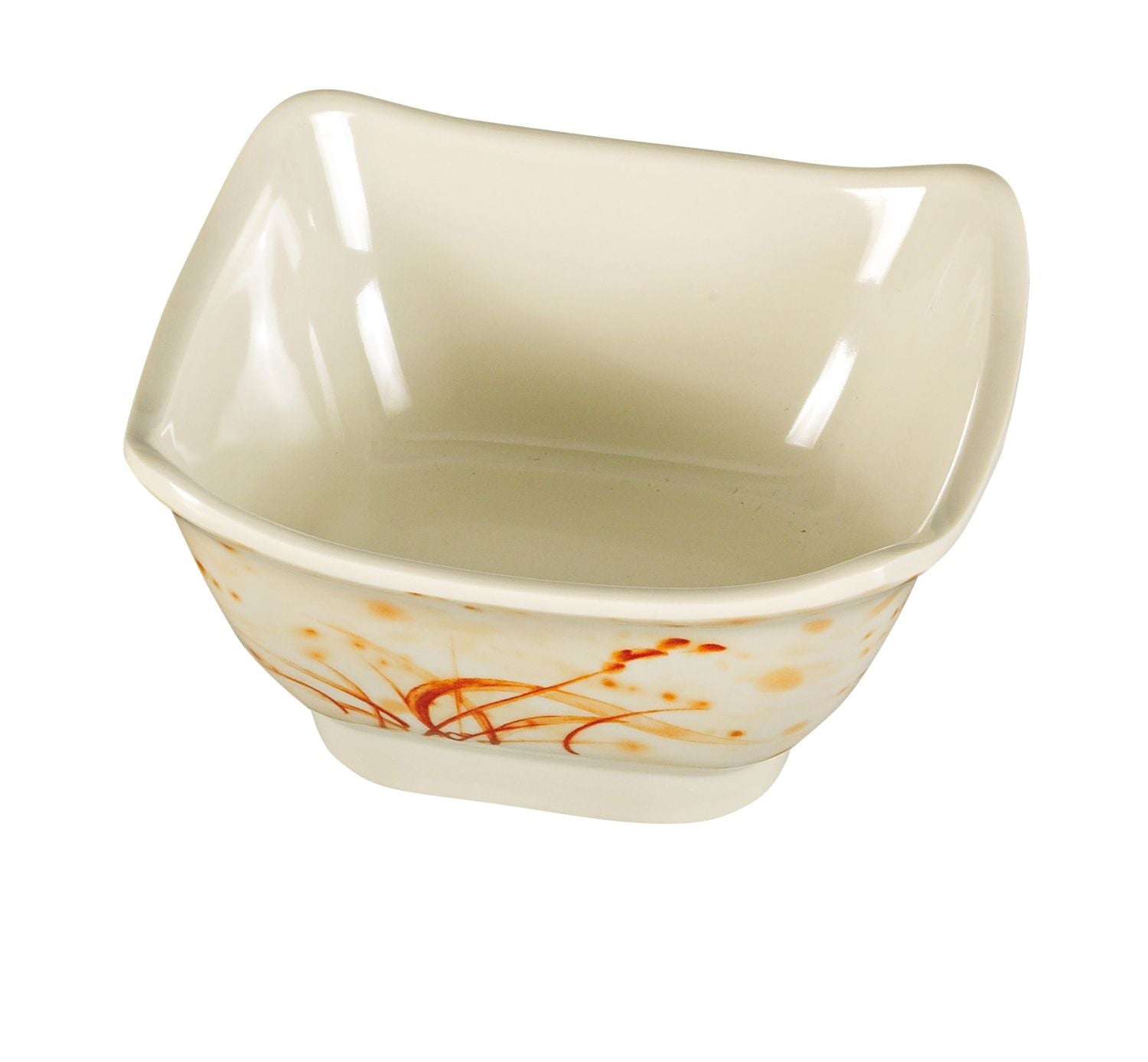 Yanco Square Bowl OR-5450 It is made from durable and reliable melamine material, which makes the bowl look like ceramics. You can use these unique square bowls to serve such dishes like rice, soups, salads or side dishes. Thanks to the elegant Orchis collection style, the bowl will perfectly fit any food-serving establishment design. Performed in oriental style, such melamine tableware is an ideal solution for those who choose high-quality, durable and affordable dinnerware for their place. 