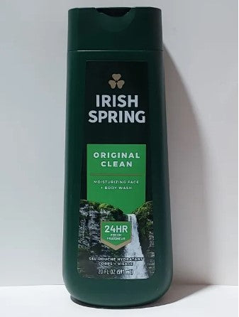 Irish Spring Original Body Wash for Men, 20 fl oz bottle, refreshing and invigorating daily body wash.