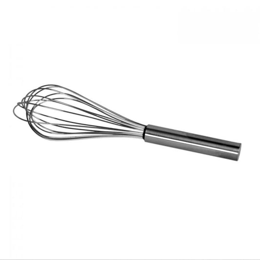 Thunder Group French Whip is ideal for mixing dry ingredients, whisking delicate sauces, and aerating liquid. For excellent balance and control, this whip is built with a slender, rounded handle which ensures ease of handling. Thanks to its stainless steel construction, this rust-resistant French whip is easy to clean and will retain its shape even after years of use.