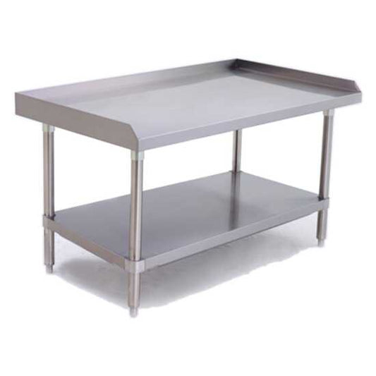 Prepline 60" stainless steel equipment stand for heavy-duty kitchen use.