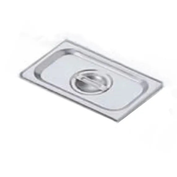 Prepline 1/9 size stainless steel solid steam table pan cover designed for durability, heat retention, and dependable food protection in commercial kitchens. Perfect for buffets, catering services, restaurants, cafeterias, and food prep stations. Smooth polished stainless steel finish ensures easy cleaning and long-lasting professional use.