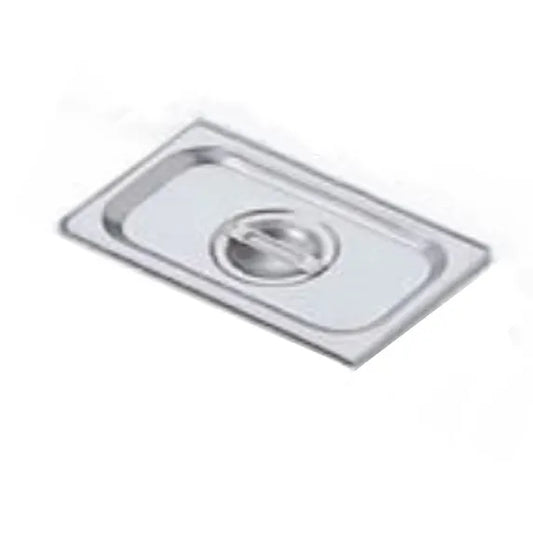 Prepline 1/9 size stainless steel solid steam table pan cover designed for durability, heat retention, and dependable food protection in commercial kitchens. Perfect for buffets, catering services, restaurants, cafeterias, and food prep stations. Smooth polished stainless steel finish ensures easy cleaning and long-lasting professional use.