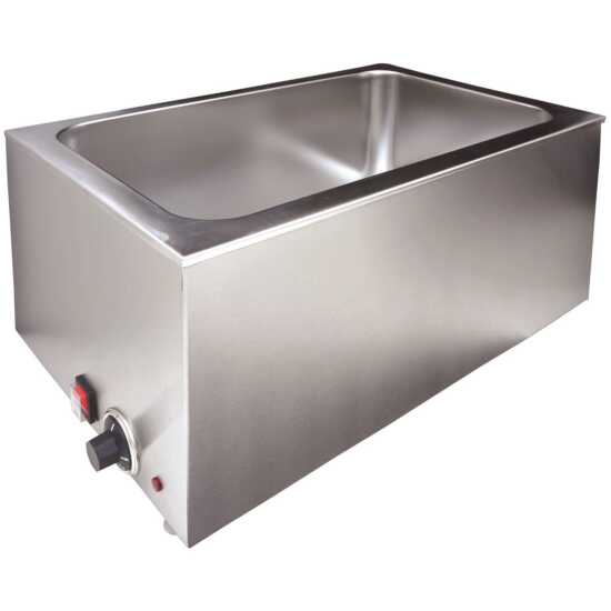 Prepline PFW500 full-size electric countertop bain marie food warmer, 110V, 1200W, designed for keeping food at optimal serving temperatures in commercial kitchens, catering events, and buffets.