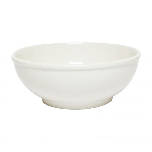 Thunder Group Pho Noodle Bowl 12/Pcs is a practical and visually appealing solution for serving soups, noodles, and other hot dishes in busy foodservice environments. With a 19 oz capacity, this bowl is perfect for traditional Vietnamese pho, ramen, and other broth-based specialties. Crafted from durable, BPA-free melamine, it offers the look of fine ceramic while being lightweight and resistant to breaking, chipping, and staining. 
