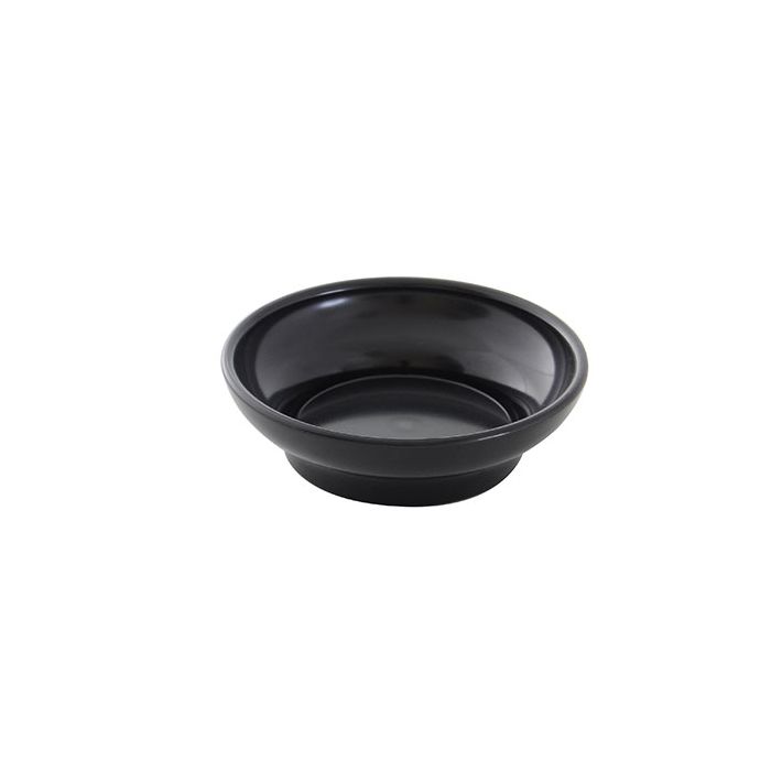 Thunder Group Salsa Dish 12/Pcs is ideal for serving salsa, various dips, and sauces, ketchup, mustard or mayonnaise. Manufactured from the durable plastic material, this dinnerware is effortless in use and maintenance. This 4.5 Oz black salsa dish features exceptionally smooth, stain-proof finish and can be cleaned in a dishwasher without losing its shine. This 4-inch dish looks like hand-made ceramics but can endure the heavy commercial use. It won't chip, break, or stain.