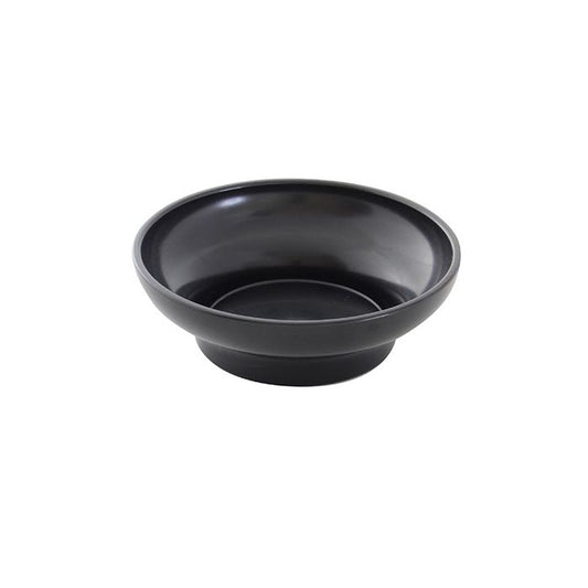 Thunder Group Salsa Dish 12/Pcs is ideal for serving salsa, various dips, and sauces, ketchup, mustard or mayonnaise. Manufactured from the durable plastic material, this dinnerware is effortless in use and maintenance. This 8 Oz black salsa dish features exceptionally smooth, stain-proof finish and can be cleaned in a dishwasher without losing its shine. This 4 3/4-inch dish looks like hand-made ceramics but can endure the heavy commercial use. It won't chip, break, or stain. It is dishwasher safe. 