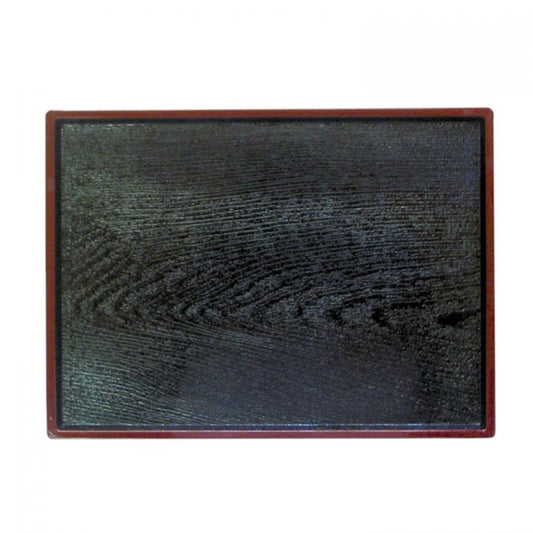 Thunder Group Obon Serving Tray is a classic example of Japanese lacquer ware, offering a balance of style and functionality for food presentation in a variety of settings. Made from durable ABS plastic, this tray is designed for longevity and everyday use, especially in high-volume environments. Its lacquered finish provides a sleek, traditional aesthetic while adding resistance to water and moisture. 