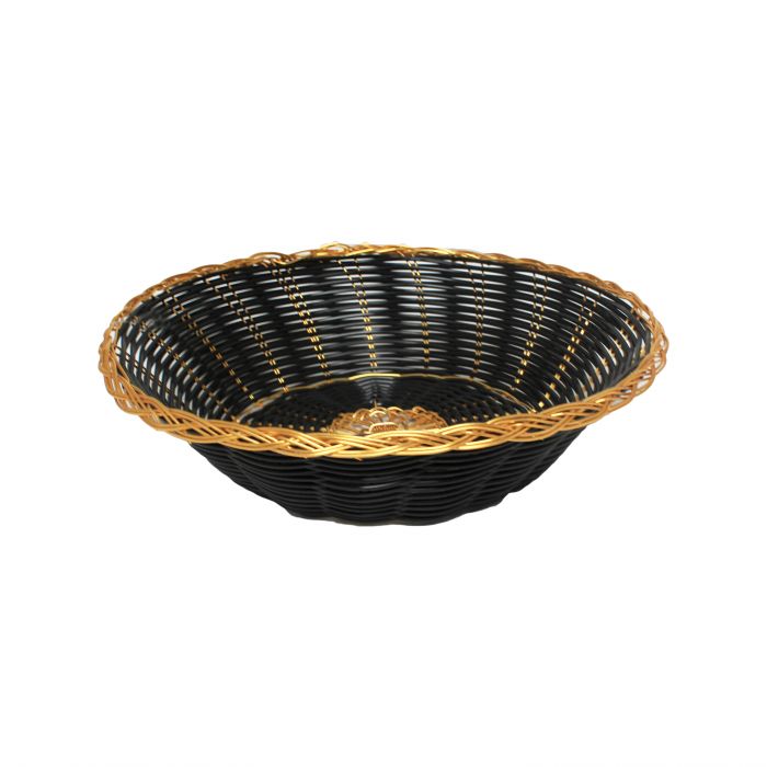 Thunder Group Round Woven Bread Basket offers a refined balance of style and durability for foodservice professionals. Measuring 8 inches in diameter and 2.25 inches in height, this basket is perfectly sized for serving breads, appetizers, or packaged items in both front-of-house and back-of-house settings. Made from break-resistant plastic, it features a classic woven design that enhances both structural integrity and visual appeal. 