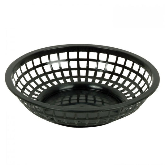 Thunder Group Round Fast Food Basket 12/Pcs is a practical and durable solution designed for high-volume food service settings. With an 8-inch diameter and round shape, this basket is ideal for serving classic fast food items such as burgers, fries, and sandwiches. Made from sturdy polypropylene, it offers excellent durability for repeated daily use in busy restaurants, food trucks, and cafeterias. The basket is top rack dishwasher safe, ensuring easy cleanup and maintenance while meeting hygiene standards.