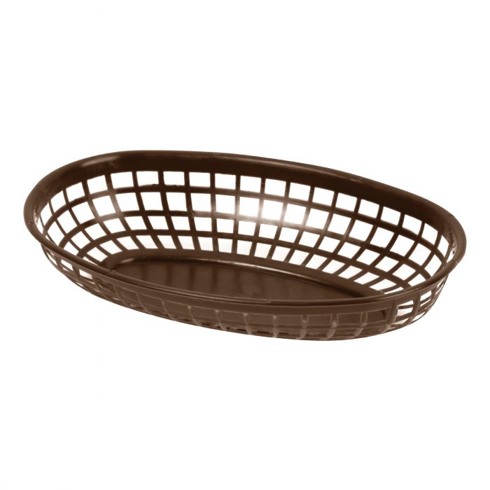 Thunder Group Oval Fast Food Basket 12/Pcs&nbsp;is designed for durability and practicality in fast-paced food service environments. Measuring 9 3/8 inches in length, this oval-shaped basket offers generous space for serving sandwiches, fries, wings, and other casual menu favorites. Made from sturdy polypropylene, it resists breakage and wear from daily use, making it a reliable choice for food trucks, diners, and quick-service restaurants. 