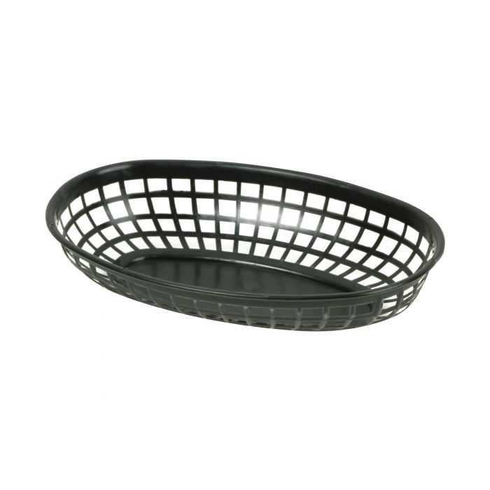 Thunder Group Oval Fast Food Basket 12/Pcs is designed for durability and practicality in fast-paced food service environments. Measuring 9 3/8 inches in length, this oval-shaped basket offers generous space for serving sandwiches, fries, wings, and other casual menu favorites. Made from sturdy polypropylene, it resists breakage and wear from daily use, making it a reliable choice for food trucks, diners, and quick-service restaurants. 