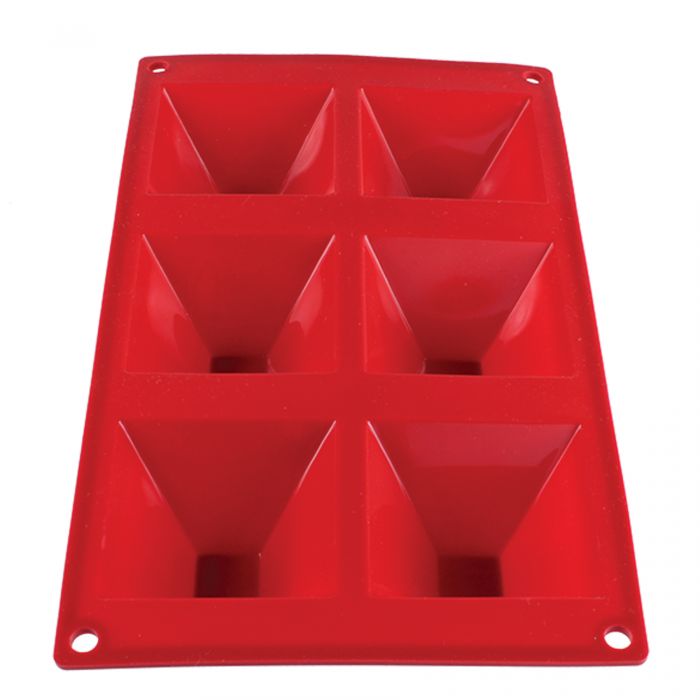 Thunder Group Pyramid Baking Mold is perfect for baking, freezing, cutting, and forming, these molds are one of the most versatile tools in a kitchen. Create attractive plate presentations by layering salads and grains or bake individual cake and pastry portions without waste. The mold is perfect for any small pastries. They are also dishwasher safe.