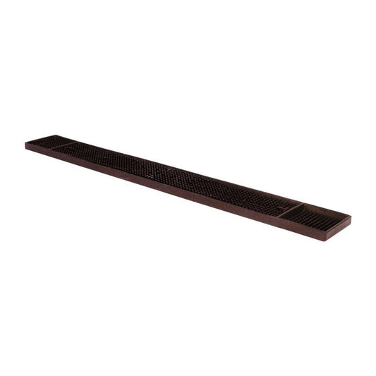 Thunder Group Bar Mat promotes sanitation and safety in your establishment. Designed to provide drainage as well as friction, this bar mat helps prevent glasses from slipping and offers a bristled surface to allow air to flow for fast drying. Made from durable plastic, this bar mat is exceptionally durable and is designed to serve your business for years. Featuring an elegant red color, this bar mat will look great as part of any setting.