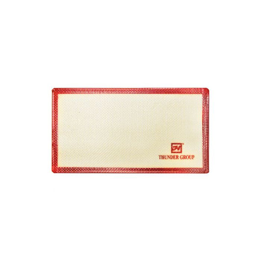 Thunder Group Rectangular Baking Mat Fits 1/8 Sheet Pan is ideal for baking cookies and pastries. It has a rectangular shape and fits eighth size sheet pan. It is heat resistant from 40℉ to 540℉. It can be reusable up to 3000 times.