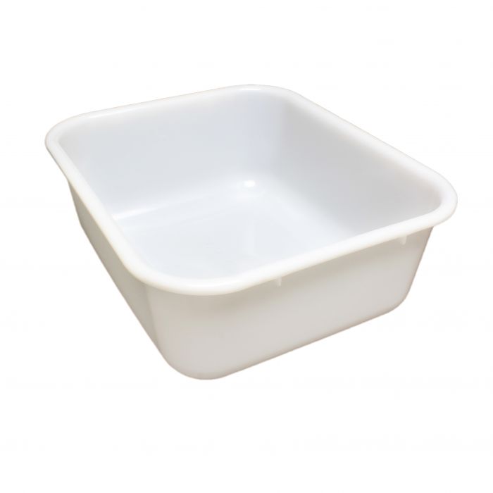 Thunder Group Bus Box is made from polypropylene, this plastic white storage box will be a sturdy and durable addition to your establishment. Extremely versatile, it's great for holding a variety of products, from dinnerware and flatware items to dry goods. Its smaller size is ideal for locations where space is limited, such as under bars. This storage box is sure to fill all of your establishment's storing needs.