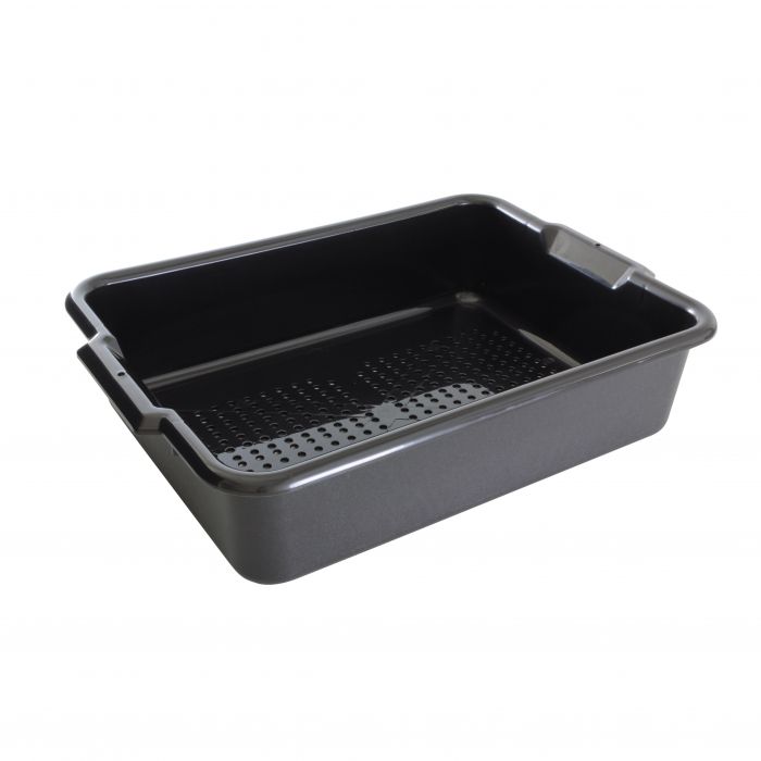 Thunder Group Perforated Bus Box offers a practical and durable solution for streamlining kitchen and back-of-house operations. With a perforated design that promotes quick drainage and airflow, this bus box is ideal for rinsing, storing, or transporting kitchen tools and tableware. Built from sturdy polypropylene, it withstands the rigors of high-volume use in busy commercial settings. Its integrated handles ensure easy carrying, while the stackable construction saves space during storage.