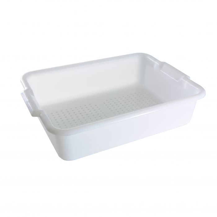 Thunder Group Perforated Bus Box offers a practical and durable solution for streamlining kitchen and back-of-house operations. With a perforated design that promotes quick drainage and airflow, this bus box is ideal for rinsing, storing, or transporting kitchen tools and tableware. Built from sturdy polypropylene, it withstands the rigors of high-volume use in busy commercial settings. Its integrated handles ensure easy carrying, while the stackable construction saves space during storage.
