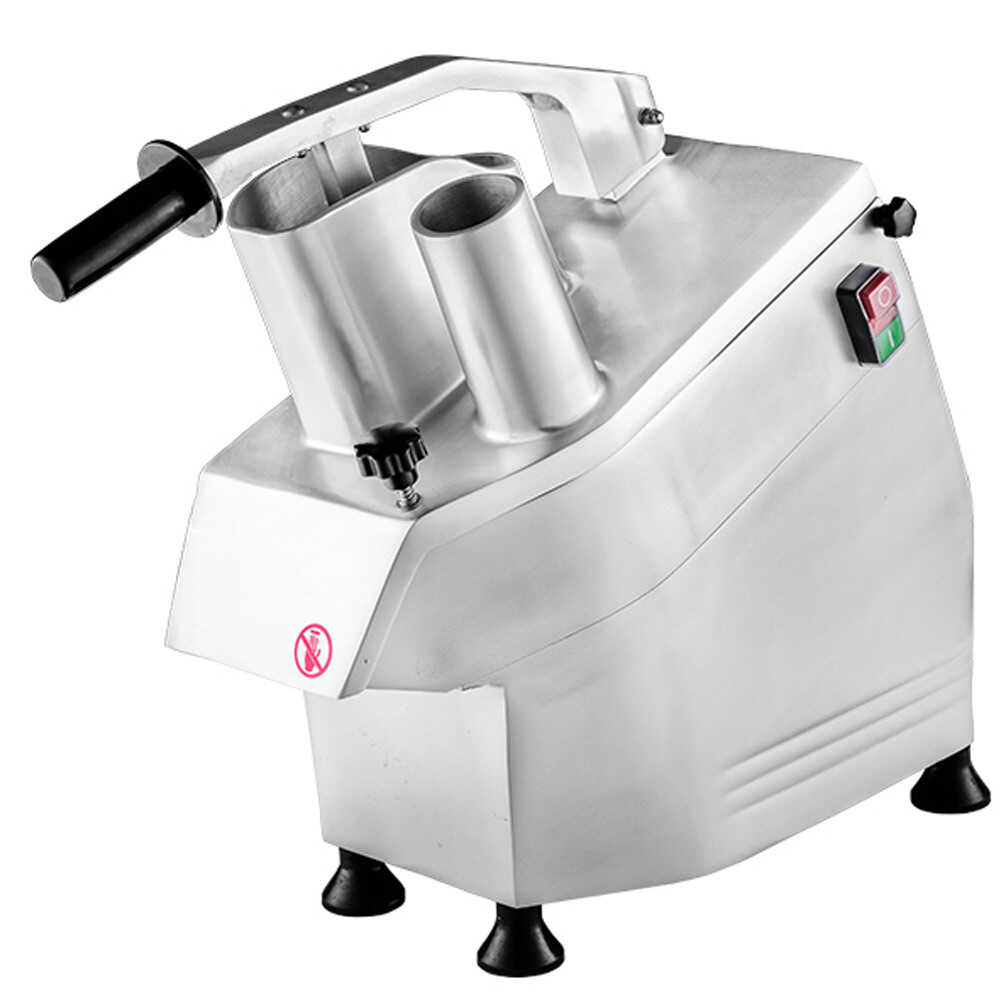 Prepline vegetable cutter, a continuous feed food processor with five interchangeable disks, designed for efficient slicing, dicing, and shredding in commercial kitchens.