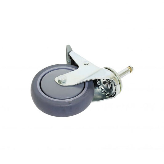 Thunder Group Caster With Brake can be used to easily transport items throughout the kitchen. This swivel caster wheel provides exceptional support for heavy mobile shelves and facilitates smooth transportation on any surface. Even the most reliable caster wheels can wear down due to extensive use. Having this replacement rubber wheel on hand will ensure that your shelving unit is always in perfect working condition.