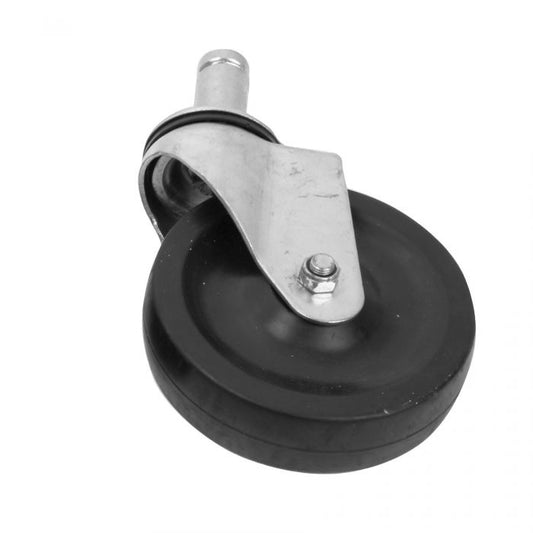 Thunder Group Rubber Wheel Caster can be used to easily transport items throughout the kitchen. This swivel caster wheel provides exceptional support for heavy mobile shelves and facilitates smooth transportation on any surface. Even the most reliable caster wheels can wear down due to extensive use. Having this replacement rubber wheel on hand will ensure that your shelving unit is always in perfect working condition.