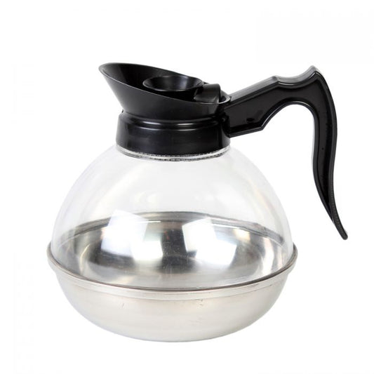 Thunder Group Coffee Decanter is a reliable, high-capacity solution for establishments that serve large volumes of coffee throughout the day. Built with commercial durability in mind, it features a break-resistant polycarbonate body and a stainless steel base, offering long-lasting performance in bustling cafes, diners, and office break rooms. Its plastic handle and top are designed for comfort and safe handling during fast-paced service. 