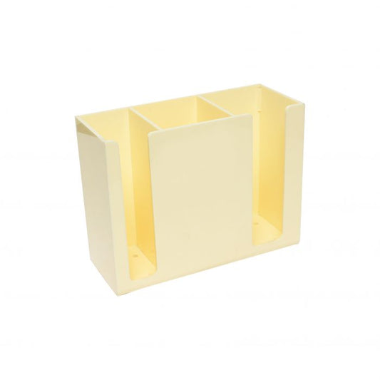 Thunder Group Chopsticks Holder is a sleek and practical solution for storing chopsticks in both commercial and residential settings. Constructed from durable plastic, it offers reliable performance and easy maintenance, ideal for high-traffic environments. Its ivory finish lends a modern touch, allowing it to blend seamlessly into a range of dining aesthetics—from casual noodle shops to more refined restaurant interiors. 