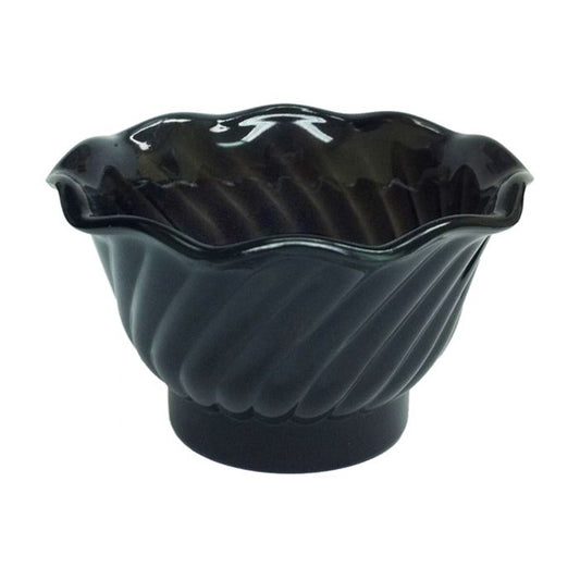Thunder Group Dessert Dish 12/Pcs blends visual elegance with everyday practicality, offering a refined way to serve individual portions. With a 5 oz capacity and a stylish swirl tulip shape, this blue plastic dish is ideal for desserts, appetizers, or small bites. Its durable plastic construction ensures longevity in high-volume environments, while the stackable design provides space-saving storage. Lightweight yet sturdy, it's a smart choice for restaurants, catering services, or home entertaining. 