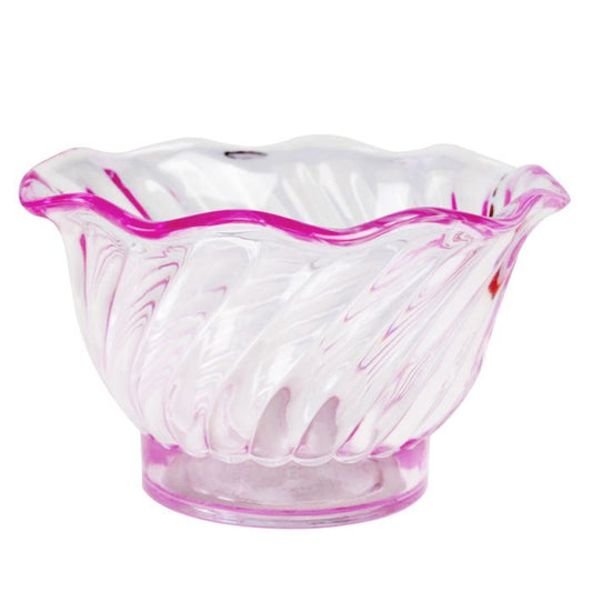 Thunder Group Dessert Dish 12/Pcs blends visual elegance with everyday practicality, offering a refined way to serve individual portions. With a 5 oz capacity and a stylish swirl tulip shape, this blue plastic dish is ideal for desserts, appetizers, or small bites. Its durable plastic construction ensures longevity in high-volume environments, while the stackable design provides space-saving storage. Lightweight yet sturdy, it's a smart choice for restaurants, catering services, or home entertaining. 
